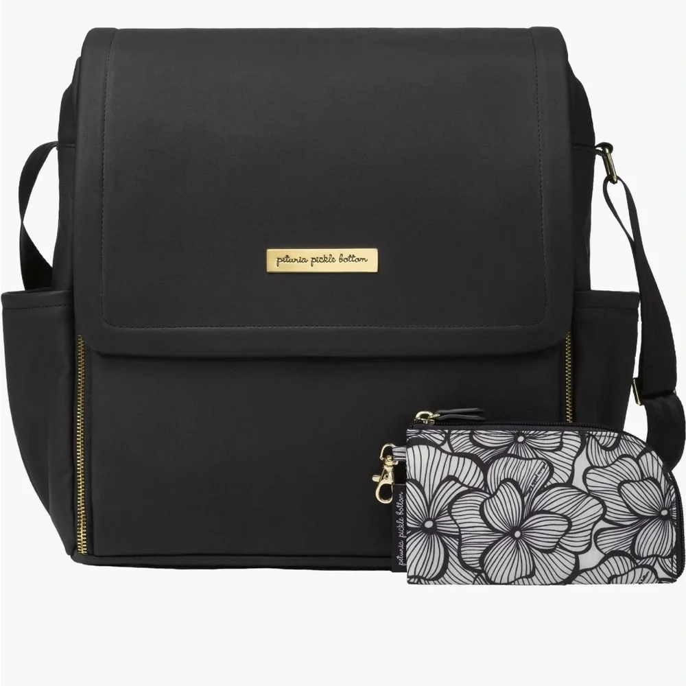 Petunia Pickle Bottom Black Boxy Backpack Diaper Bag
